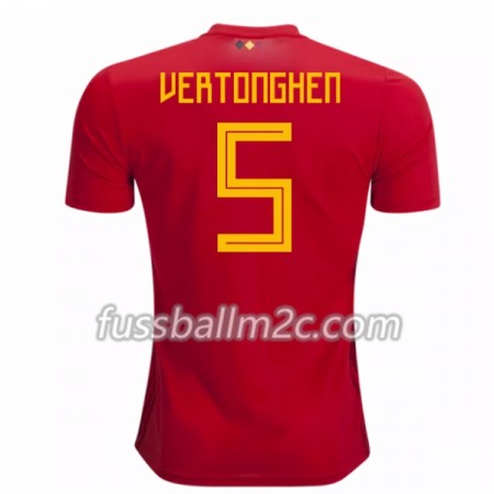 Fußballtrikots Belgien Vertonghen 5 Heim Trikotsatz WM 2018